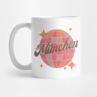 Munich Germany City Retro Vintage Dance pink Design Mug